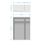 Armoire portes coulissantes Beluga-Plus 137 x 223 cm