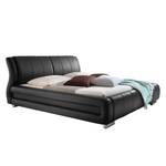 Gestoffeerd bed Bolzano kunstleer - Zwart - 160 x 200cm