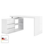 Bureau d’angle Teshie I Blanc brillant