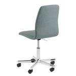 Chaise de bureau pivotante Eiby Tissu / Chrome - Gris menthe