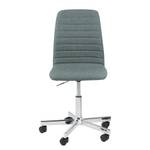 Chaise de bureau pivotante Eiby Tissu / Chrome - Gris menthe