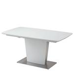 Table Heven Verre / Acier inoxydable - Blanc / Acier inoxydable