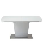 Table Heven Verre / Acier inoxydable - Blanc / Acier inoxydable