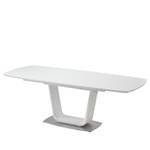 Table Abasa Verre / Acier inoxydable - Blanc brillant