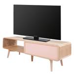 TV-Lowboard Addison Esche teilmassiv - Pastellapricot