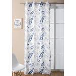 Gordijn Annemie Geweven stof - wit/blauw - 135 x 225 cm