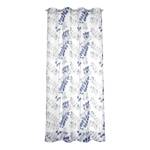 Gordijn Annemie Geweven stof - wit/blauw - 135 x 145 cm