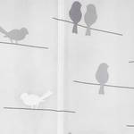 Raffrollo Birds II Webstoff - Weiß / Grau - 100 x 170 cm