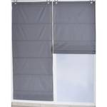 Raffrollo Kessy II Baumwolle / Polyester - Grau - 45 x 140 cm