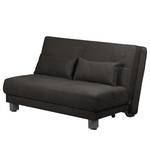 Canapé convertible Tenorio Microfibre - Noir - Largeur : 140 cm