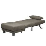 Schlafsofa Tenorio Microfaser - Steingrau - Breite: 80 cm