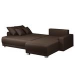 Ecksofa Alstrup Webstoff - Dunkelbraun