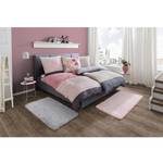 Parure de lit en satin mako Estrella Coton - Rose - 135 x 200 cm + oreiller 80 x 80 cm