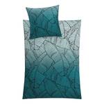 Parure de lit en satin mako Vero Coton - Turquoise - 155 x 220 cm + oreiller 80 x 80 cm