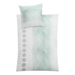 Parure de lit en satin mako Santa Fe Coton - Menthe - 155 x 220 cm + oreiller 80 x 80 cm