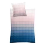 Parure de lit en satin mako Ombre Coton - Bleu lagon - 155 x 220 cm + oreiller 80 x 80 cm