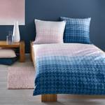 Parure de lit en satin mako Ombre Coton - Bleu lagon - 155 x 220 cm + oreiller 80 x 80 cm