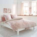 Parure de lit en satin mako Fiorello Coton - Beige - 155 x 220 cm + oreiller 80 x 80 cm