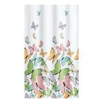 Rideau de douche Butterflies Matière plastique - Blanc / Multicolore