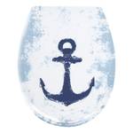 Siège WC Anchor Matière plastique - Blanc / Bleu foncé