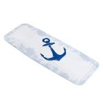 Tapis de baignoire antidérapant Anchor Matière plastique - Blanc / Bleu foncé