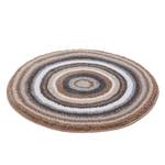 Tapis de bain Mandala Tissu mélangé - Marron clair - Diamètre : 80 cm