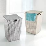 Wasmand Double Laundry Box Kunststof - Grijs