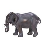 Dekofigur Elefant Polyresin - Grau