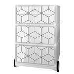 Rollende kast easyBox Black/White I Kunststof - grijs/wit