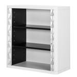 Armoire easyOffice Black/White II Matière plastique - Gris / Blanc