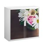 Armoire de bureau easyOffice Floral II Matière plastique - Blanc