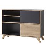 Buffet Svene Anthracite / Imitation chêne de Sonoma - Largeur : 120 cm