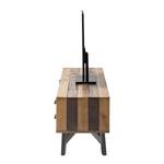 Tv-meubel TAMATI 210 cm massief pijnboomhout/ijzer - pijnboomhout/zwart