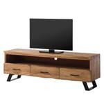 Tv-meubel Vardo massief acaciahout/metaal - acaciahout/zwart