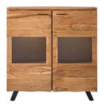 Highboard Vardo massief acaciahout/metaal - acaciahout/zwart