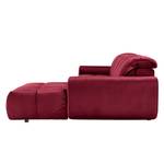 Ecksofa Malter Samt - Rot - Longchair davorstehend rechts