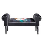 Banc d’entrée Wing Blossom Microfibre / Bouleau massif - Multicolore / Noir