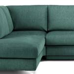 Ecksofa Baitz II Webstoff - Petrol - Longchair davorstehend links