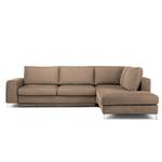 Ecksofa Baitz II Webstoff - Latte Macchiato - Longchair davorstehend rechts