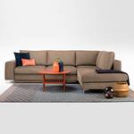 Ecksofa Baitz II Webstoff - Latte Macchiato - Longchair davorstehend rechts