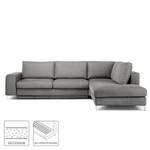 Ecksofa Baitz II Webstoff - Grau - Longchair davorstehend rechts