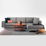 Ecksofa Baitz II Webstoff - Grau - Longchair davorstehend rechts