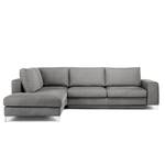 Ecksofa Baitz II Webstoff - Grau - Longchair davorstehend links