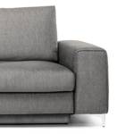 Ecksofa Baitz II Webstoff - Grau - Longchair davorstehend links