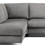 Ecksofa Baitz II Webstoff - Grau - Longchair davorstehend links