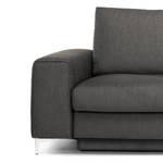 Ecksofa Baitz II Webstoff - Anthrazit - Longchair davorstehend rechts