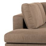 Ecksofa Baitz II Webstoff - Latte Macchiato - Longchair davorstehend links