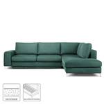 Ecksofa Baitz II Webstoff - Petrol - Longchair davorstehend rechts