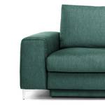 Ecksofa Baitz II Webstoff - Petrol - Longchair davorstehend rechts