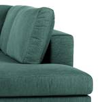 Ecksofa Baitz II Webstoff - Petrol - Longchair davorstehend rechts